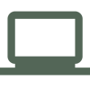 dark green icon of a laptop